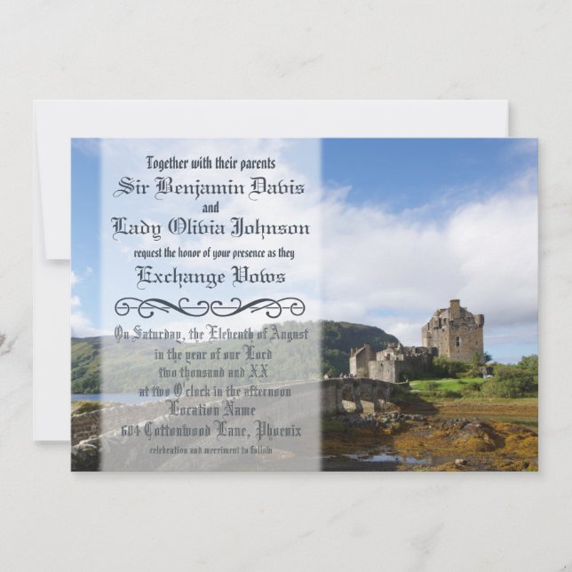 Mediaeval Wedding Invitation (Front)