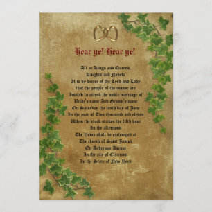 Mediaeval wedding Invitation decree template