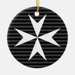 Mediaeval white cross Order of St John (UK) Ceramic Ornament
