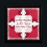 Mediaeval White Cross White Wedding Anniversary Bo Gift Box<br><div class="desc">Mediaeval and Gothic inspired design in energising colours of Crimson pink (deep pink), white and black. Strong and stylish custom Wedding, Anniversary or engagement present. Personalise with names, anniversary date and monogram or numbers - made into a wonderful wooden gift box to keep trinkets, jewellery box for your special keepsakes....</div>