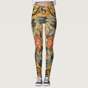mediaeval wood painting art vintage old Gothic his Leggings