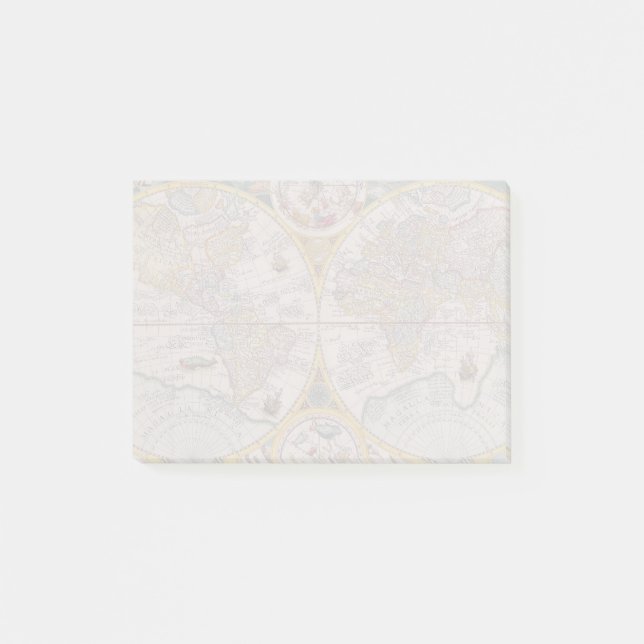 Mediaeval World Map From 1525 Post-it Notes (Front)