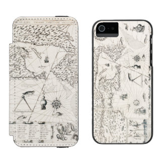 Mediaeval World map Quebec Nouvelle-France America Incipio Watson™ iPhone 5 Wallet Case