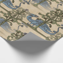 Mediaeval Yule Dragon Tiled