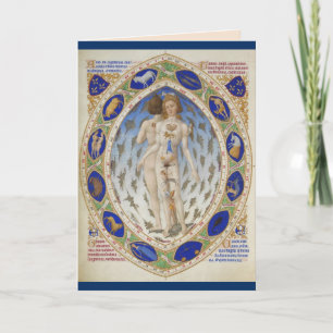mediaeval zodiac greeting card