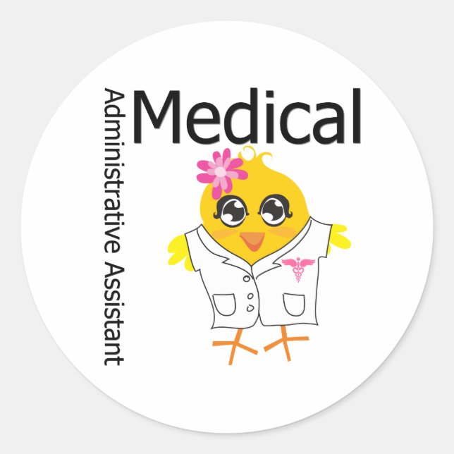Medical Administrative Assistant Classic Round Sticker (Front)
