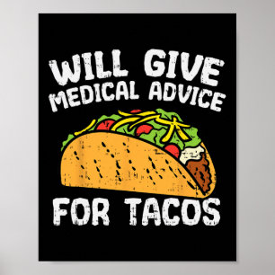 Medical Advice For Tacos Mexican Cinco De Mayo Doc Poster