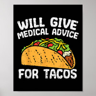 Medical Advice For Tacos Mexican Cinco De Mayo Doc Poster