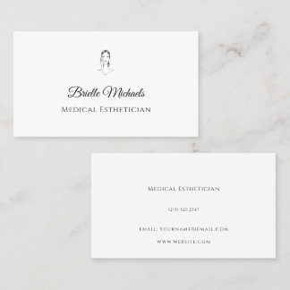 Medical Aesthetician Minimal Elegant Business Card