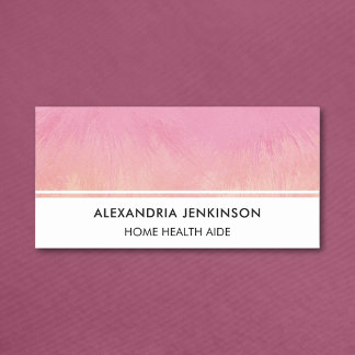 Medical Aide Cute Peach Pink Blush Stylish Modern Name Tag