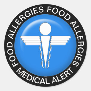 Medical Alert - Blue Classic Round Sticker
