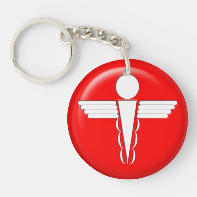 Medical Alert - Red Keychain (Front)