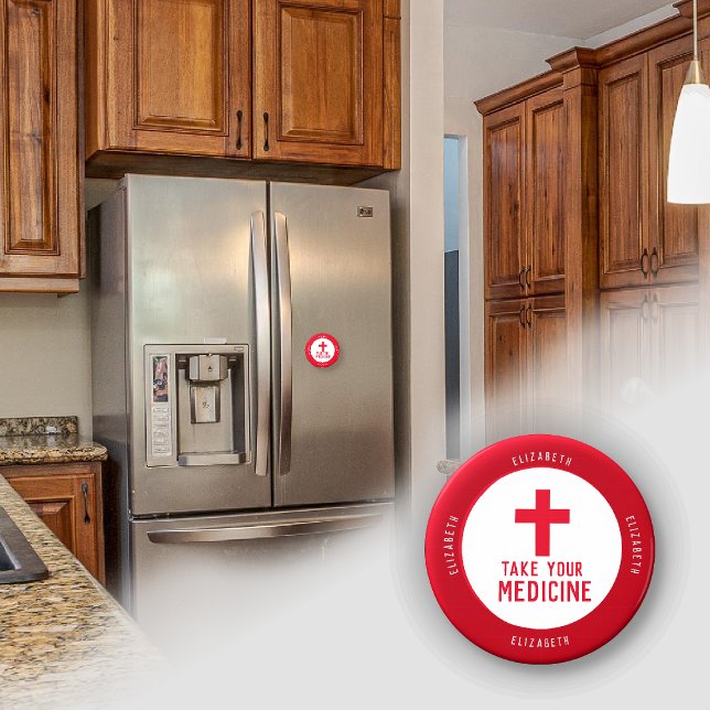 Medical Alert Reminder Magnet with Name (Creator Uploaded)