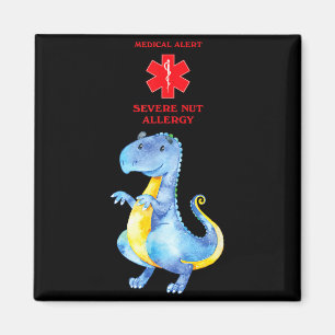 Medical Alert Severe Nut Allergy Awareness With Magnet