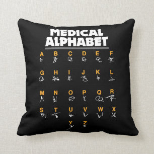 Medical Alphabet For Doctors Nurses Chemists Cushion