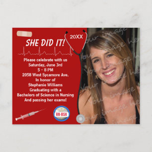 Medical and Nursing School Graduation Announcement