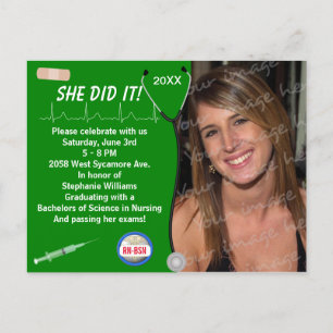 Medical and Nursing School Graduation Announcement