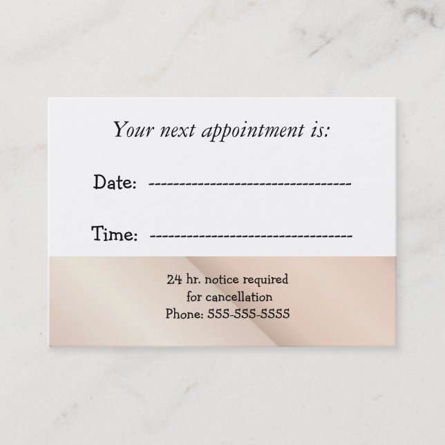Medical  Appointment Card (Front)