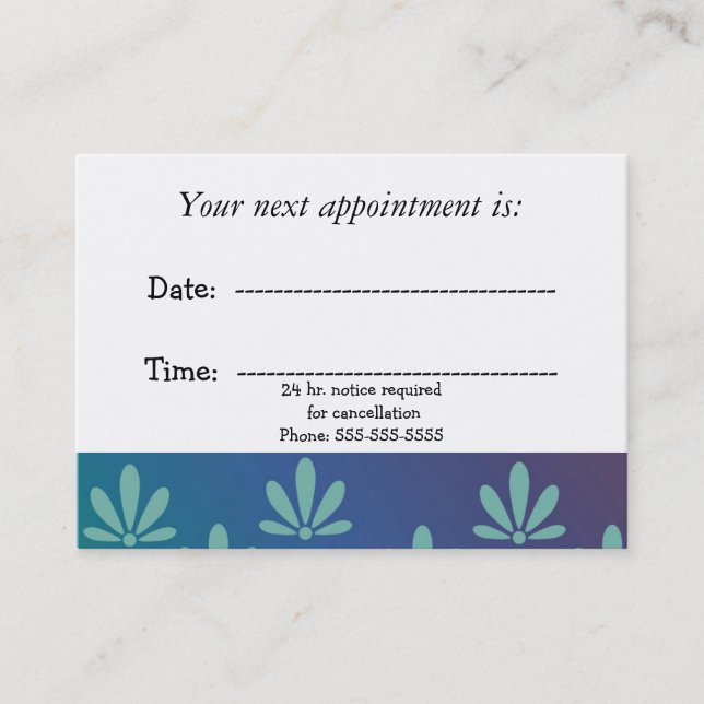 Medical Appointment Modern Floral Card (Front)