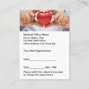 Medical Appointment Reminder Business Card