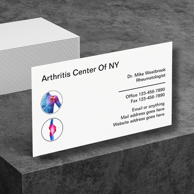 Medical Arthritis Rheumatologist Business Card (Creator Uploaded)