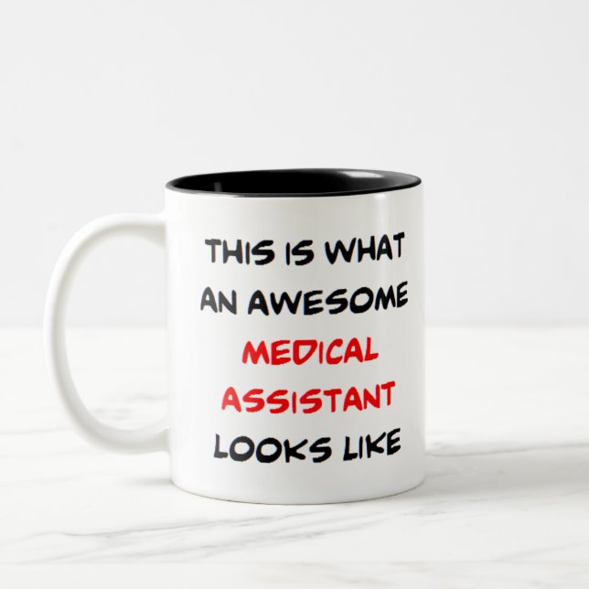 medical assistant, amazing Two-Tone coffee mug (Left)
