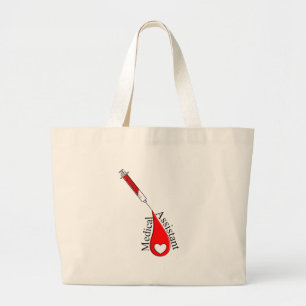 Medical Assistant Blood Drop Art Large Tote Bag