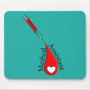Medical Assistant Blood Drop Art Mouse Pad