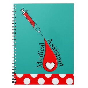 Medical Assistant Blood Drop Art Notebook