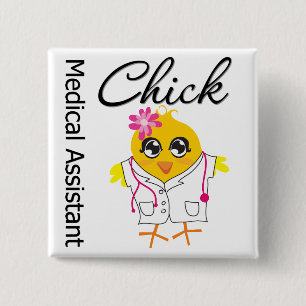 Medical Assistant Chick 15 Cm Square Badge