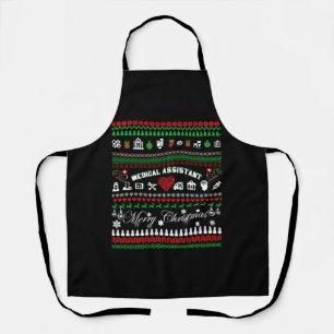 Medical Assistant Christmas Shirt Apron