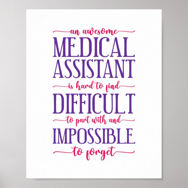 Medical Assistant Cma An Awesome Medical Assistant Poster (Front)