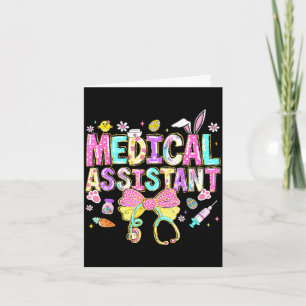 Medical assistant easter day cute coquette card