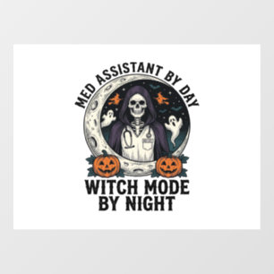 Medical Assistant Halloween Witch Vintage Engravin