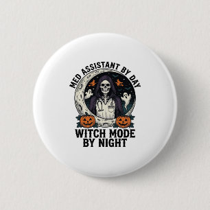 Medical Assistant Halloween Witch Vintage Engravin 6 Cm Round Badge