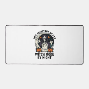 Medical Assistant Halloween Witch Vintage Engravin Desk Mat