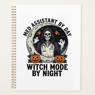 Medical Assistant Halloween Witch Vintage Engravin Planner