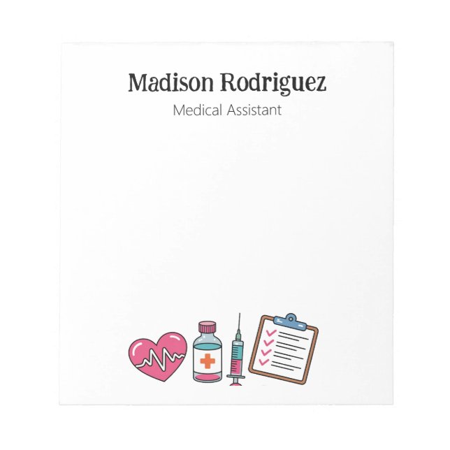 Medical Assistant Healthcare Worker Notepad (Front)