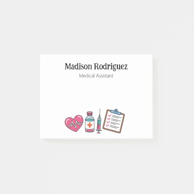 Medical Assistant Healthcare Worker Post-it Notes (Front)