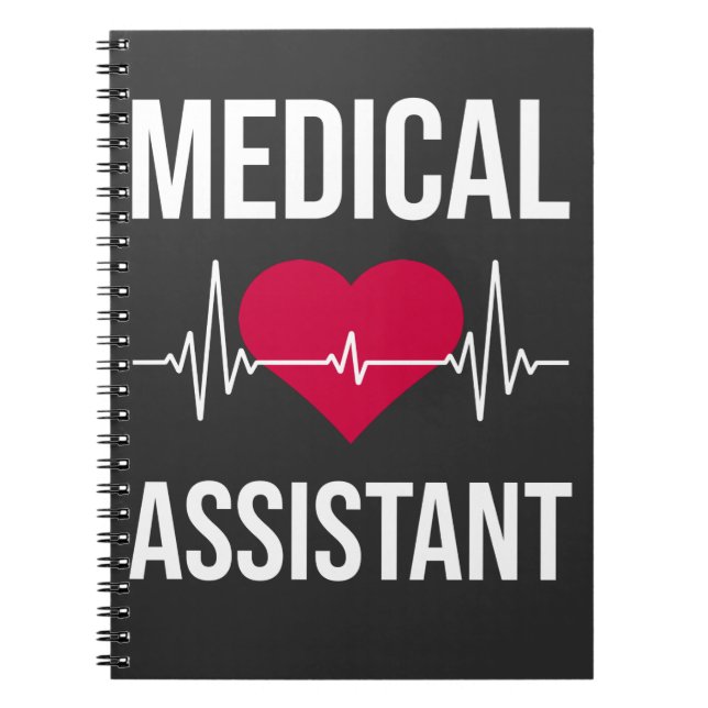 Medical Assistant Heartbeat Nursing Heart Hospital Notebook (Front)