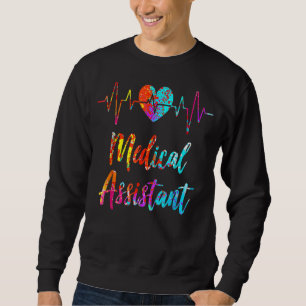 Medical Assistant Heartbeat Nursing Hospital Heart Sweatshirt