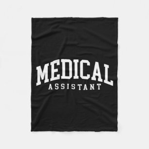 Medical assistant ma cma nursing doctor assistant fleece blanket