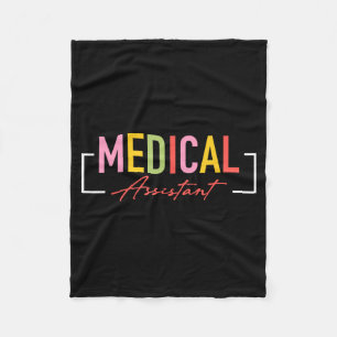 Medical assistant ma cma nursing doctor assistant fleece blanket