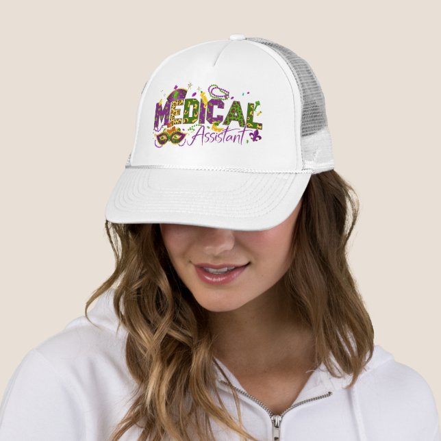 Medical Assistant - Mardi Gras Trucker Hat (In Situ)