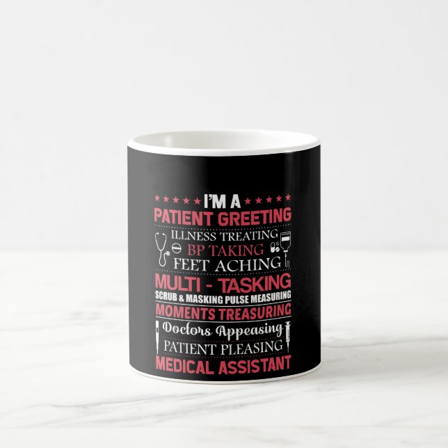 Medical Assistant Patient Greeting Illness Coffee Mug (Center)