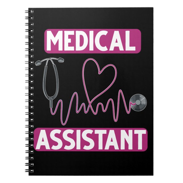 Medical Assistant Stethoscope Nurse Notebook (Front)