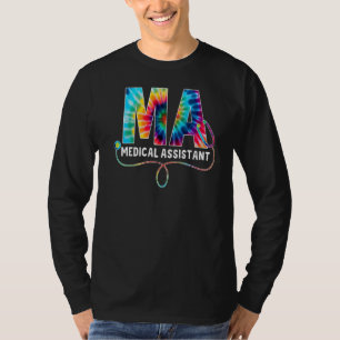 Medical Assistant Tie Dye Stethoscope Nurse Week F T-Shirt