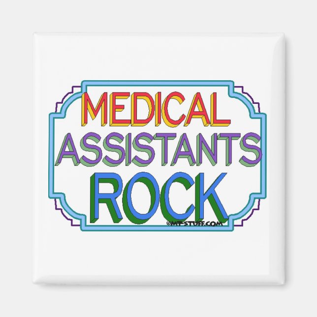 Medical Assistants Rock Magnet (Front)