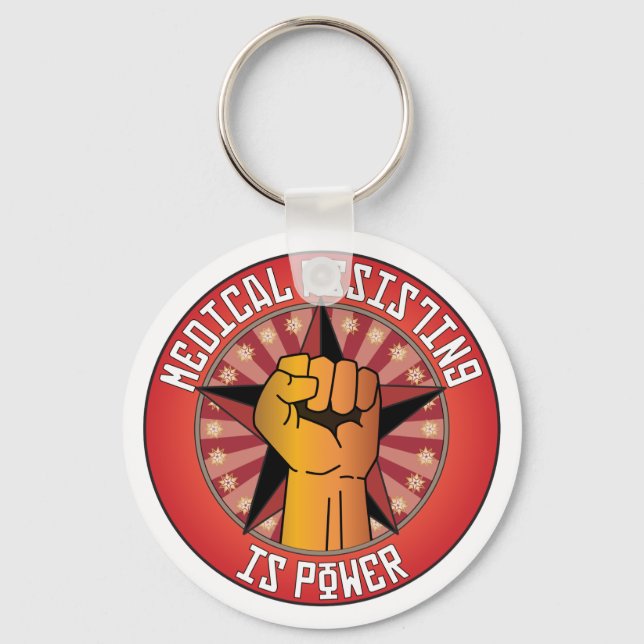 Medical Assisting Is Power Key Ring (Front)
