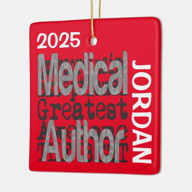Medical Author Extraordinaire CUSTOM Ceramic Ornament (Left)